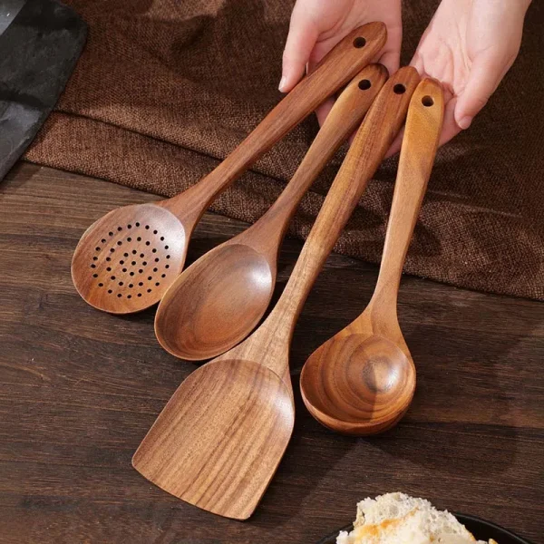 5-Pieces Wooden Kitchen Utensils