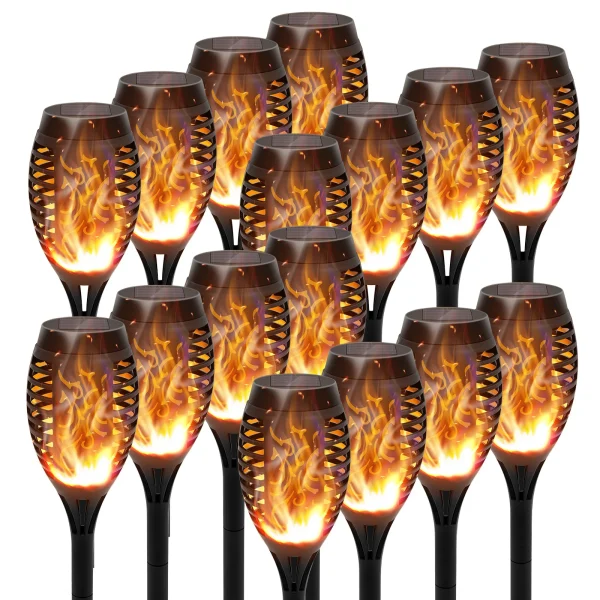Solar Lights Outdoor LED 4/6/812Pcs Solar Torch Lights